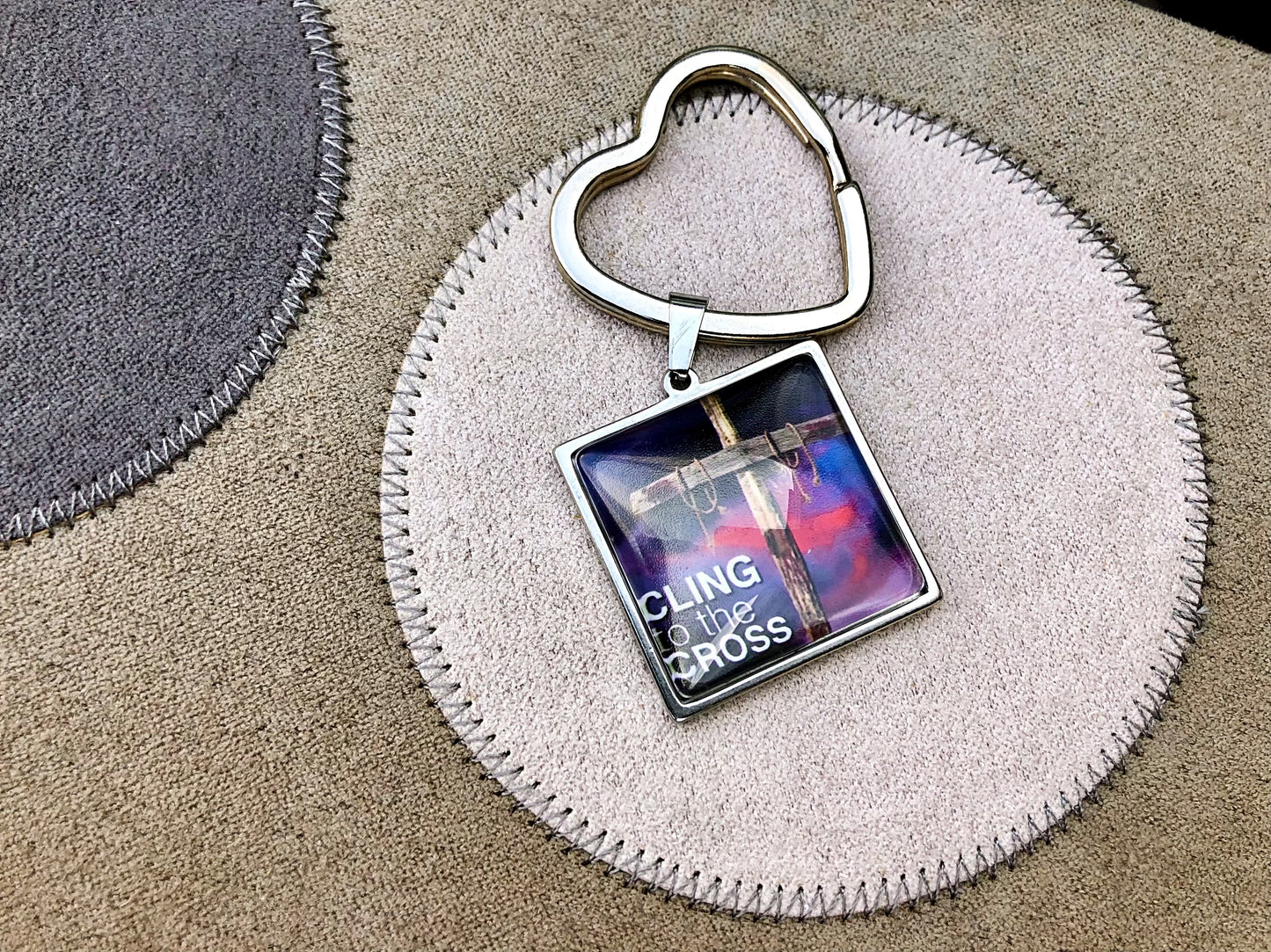 Porte clefs carré à personnaliser(25mm)