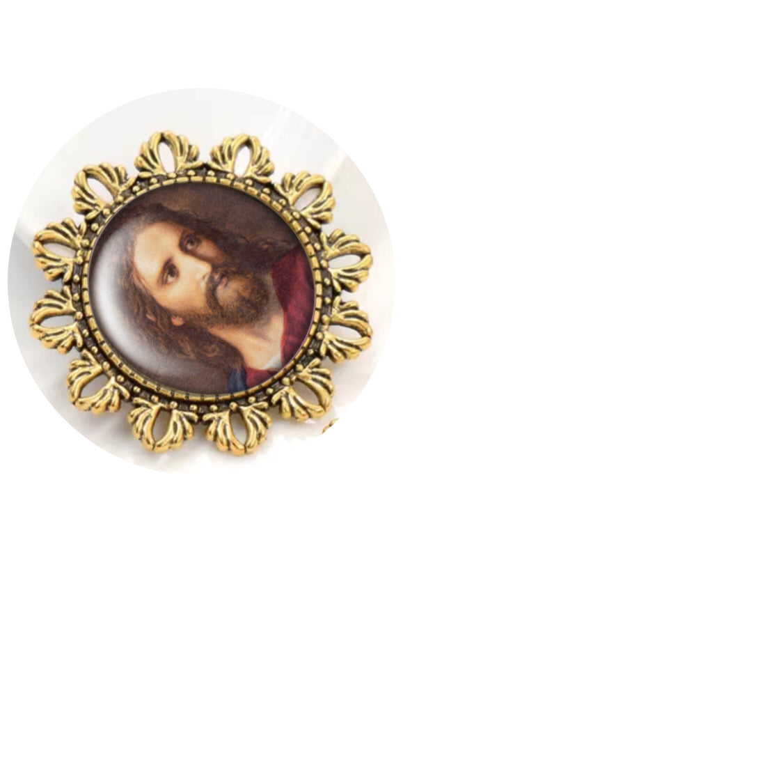 Broche dorée ancienne style baroque